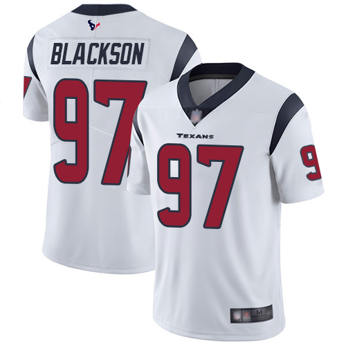 Houston Texans Limited White Men Angelo Blackson Road Jersey NFL Football 97 Vapor Untouchable